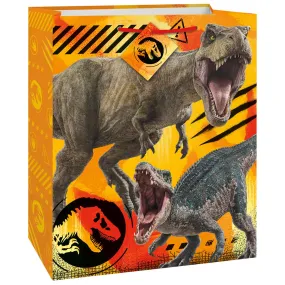 Jurassic World Large Gift Paper Bag with Dinosaurs, 12.5 x 10.5 Inches