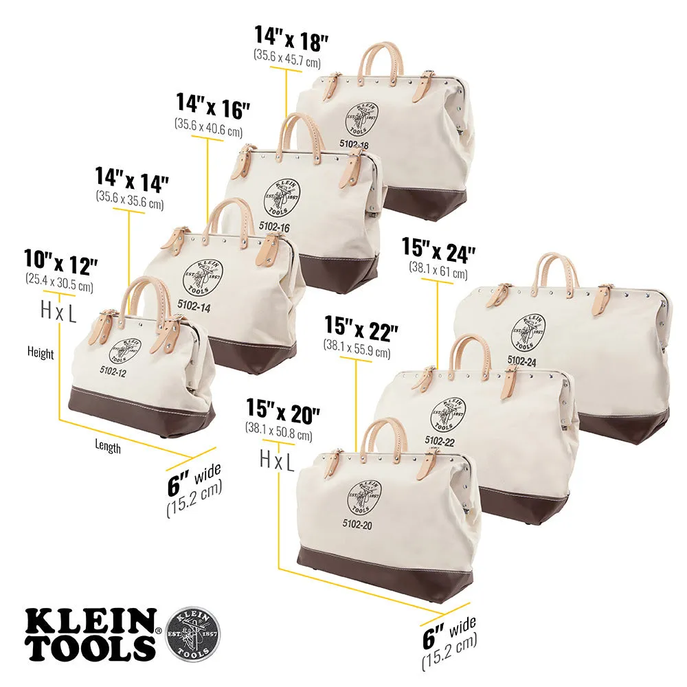 Klein 510214 Canvas Tool Bag, 14"