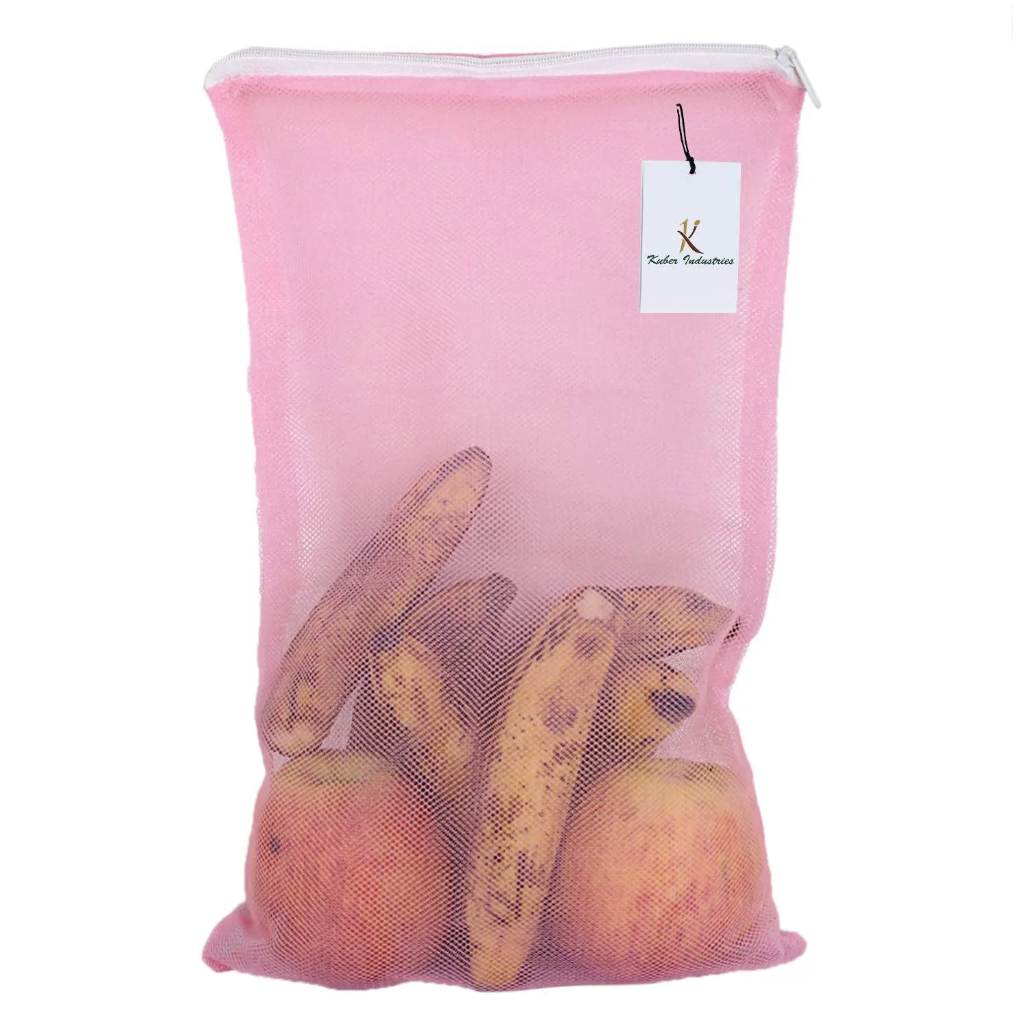 Kuber Industries Plain Deisgn 12 Piece Microfiber Reusable Mesh Fridge Bag ,CTKNEW224
