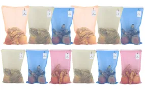 Kuber Industries Plain Deisgn 12 Piece Microfiber Reusable Mesh Fridge Bag ,CTKNEW224