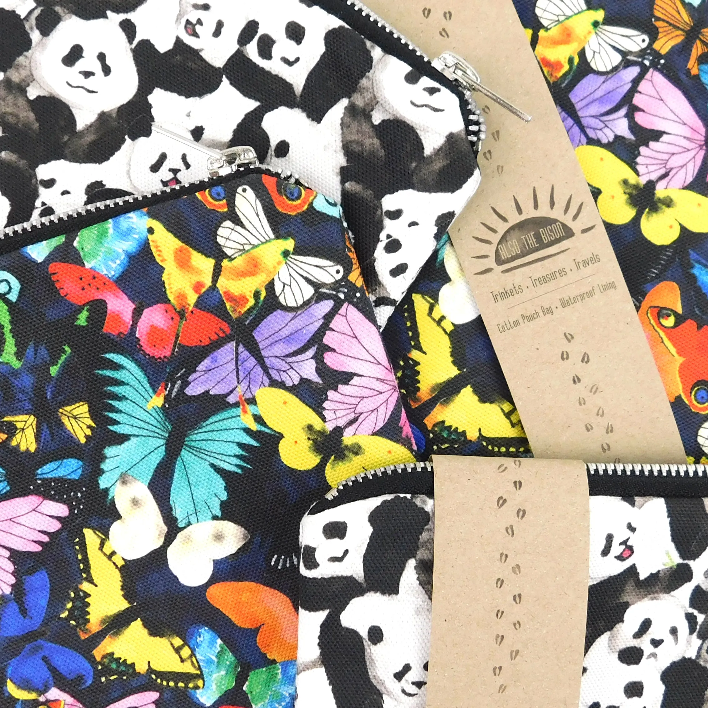 Lepidoptera Butterfly Print Pouch Bag