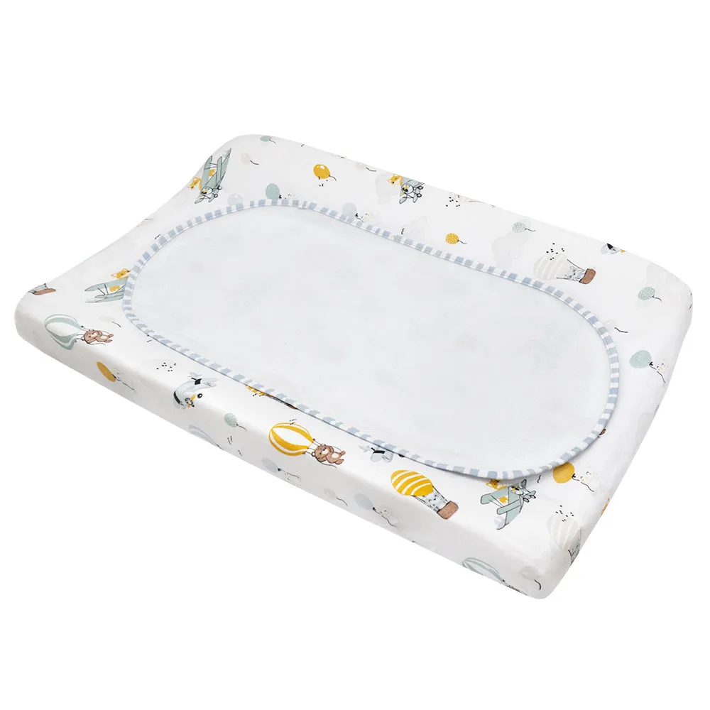 Living Textiles Change Pad Cover and Liner Set - Up Up and Away