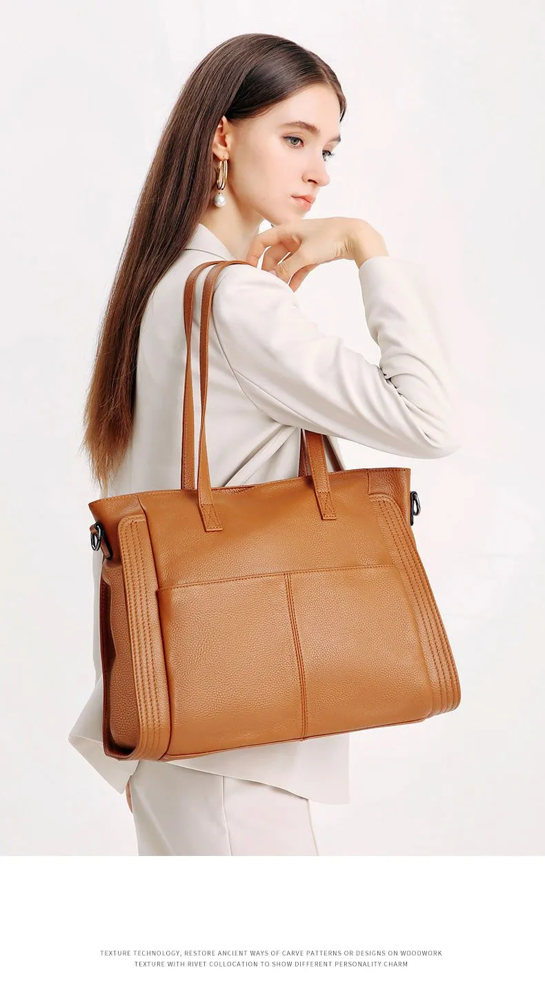 LovelyRLovely Women's Genuine Leather Large Capacity Handbag