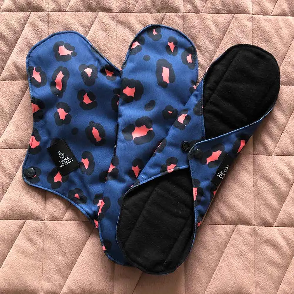 Mama Designs Leopard Period Pads - Teen Mini 3 Pack