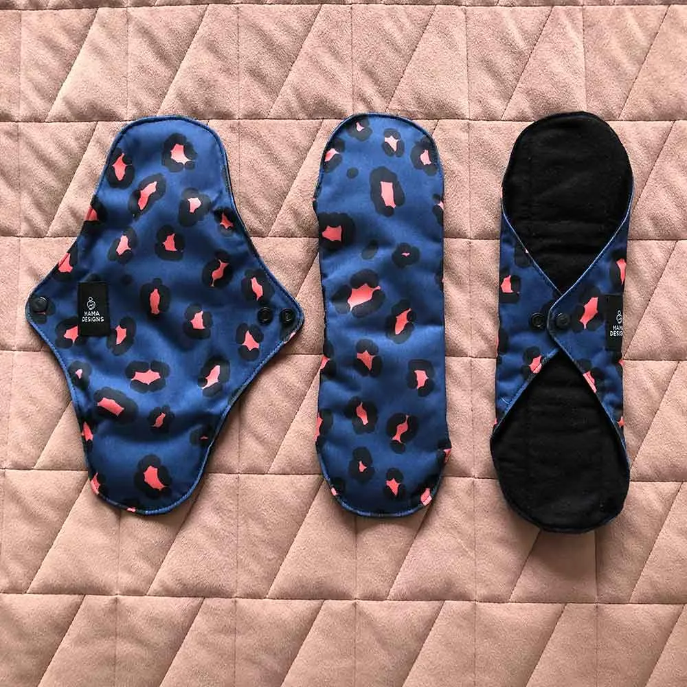 Mama Designs Leopard Period Pads - Teen Mini 3 Pack