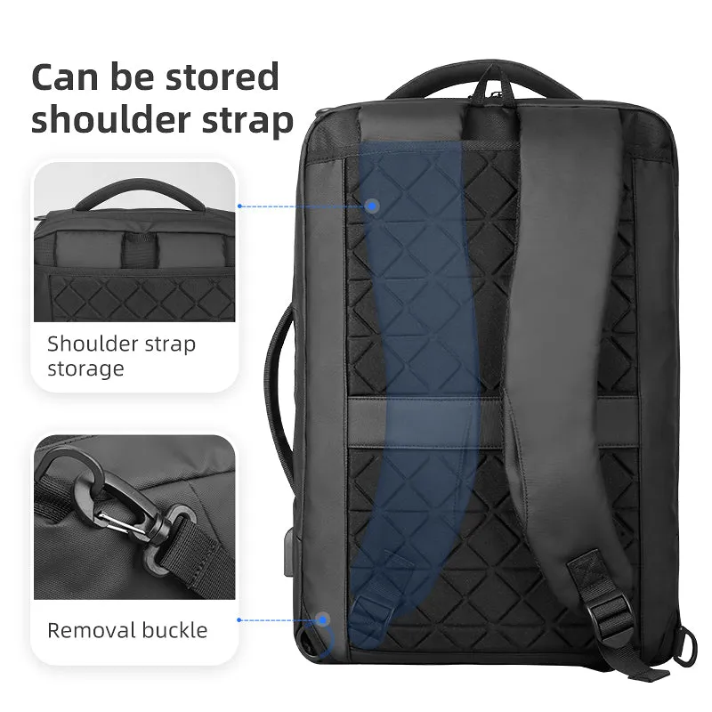 Mark Ryden Travel Backpack Large Capacity Teenager Male Mochila Anti-thief Bag USB Charging 15.6 inch Laptop Backpack Waterproof (Black 15 Inches)