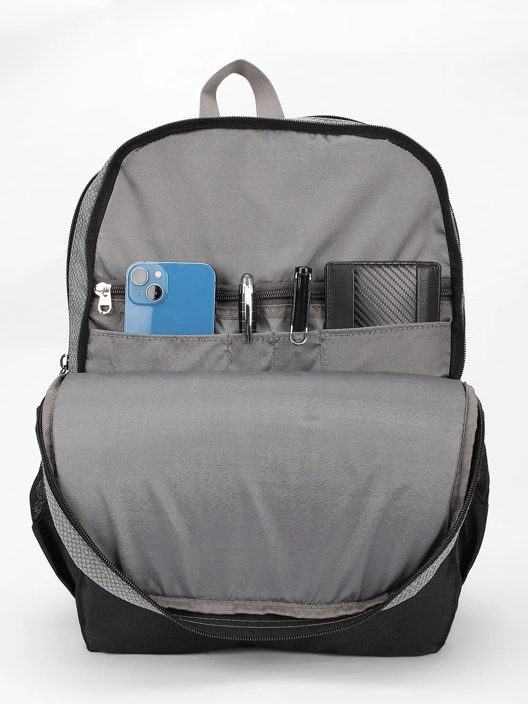 Men's Black Water Repellent Travel Backpack with adjustable shoulder strap