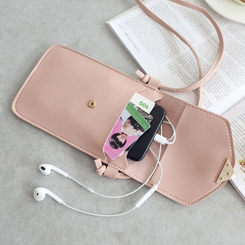 Mobile case with transparent plastic side and two open pockets