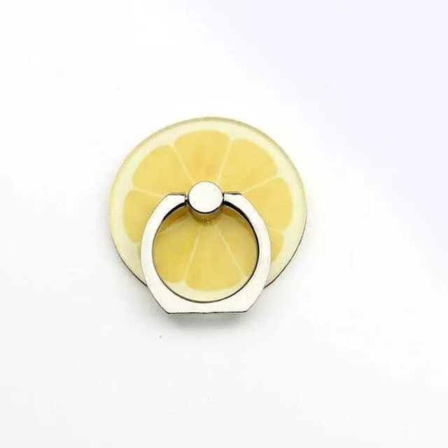 New Arrival Mobile Phone Holder Metal Finger Ring Holder Cute Lemon Fruits Phone Ring Holder Phone Stand Support