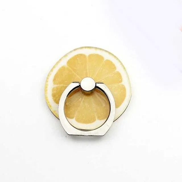 New Arrival Mobile Phone Holder Metal Finger Ring Holder Cute Lemon Fruits Phone Ring Holder Phone Stand Support
