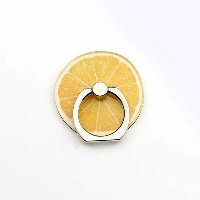 New Arrival Mobile Phone Holder Metal Finger Ring Holder Cute Lemon Fruits Phone Ring Holder Phone Stand Support