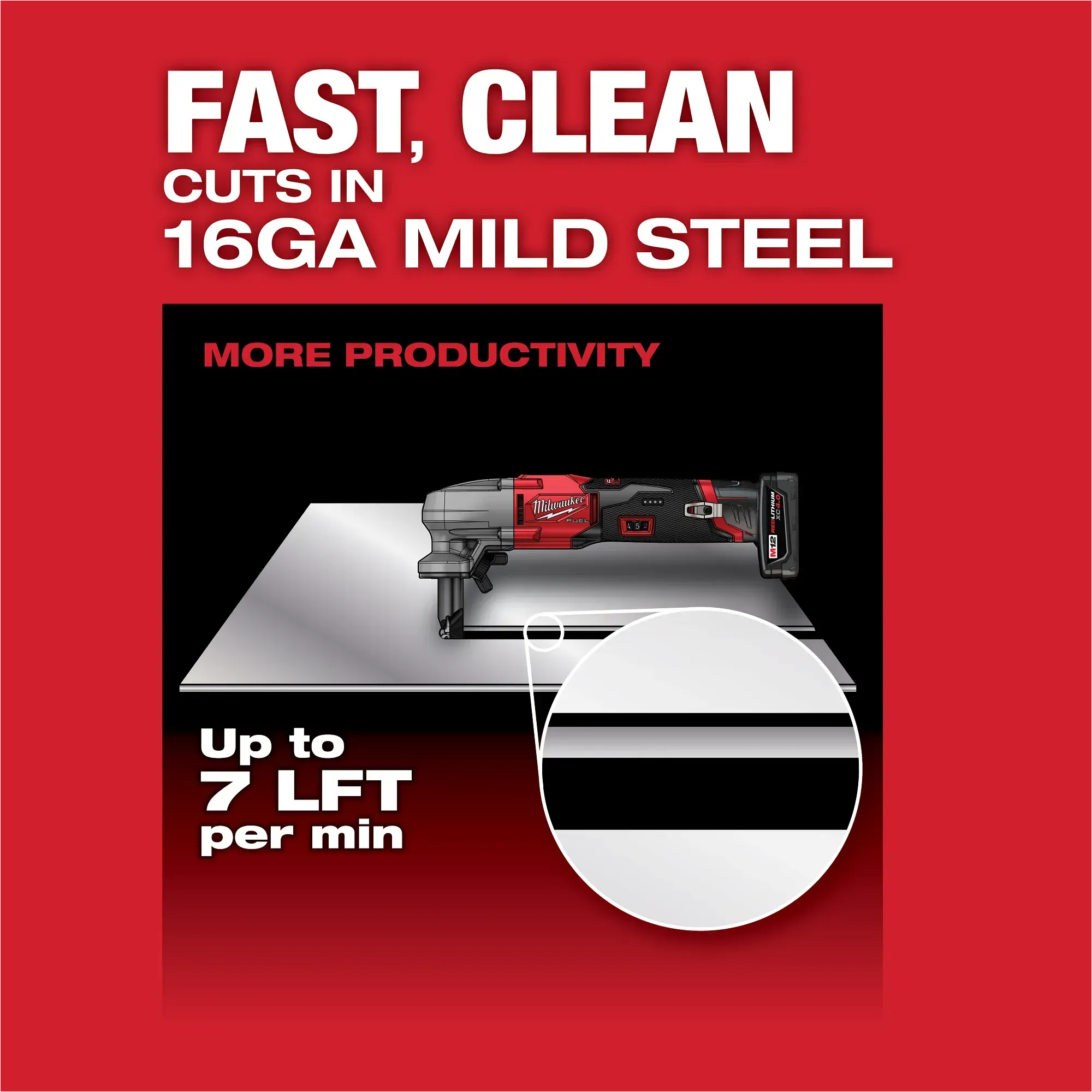 Nibbler - Milwaukee M12 FUEL™ 16 Gauge Variable Speed Nibbler, 2476-20