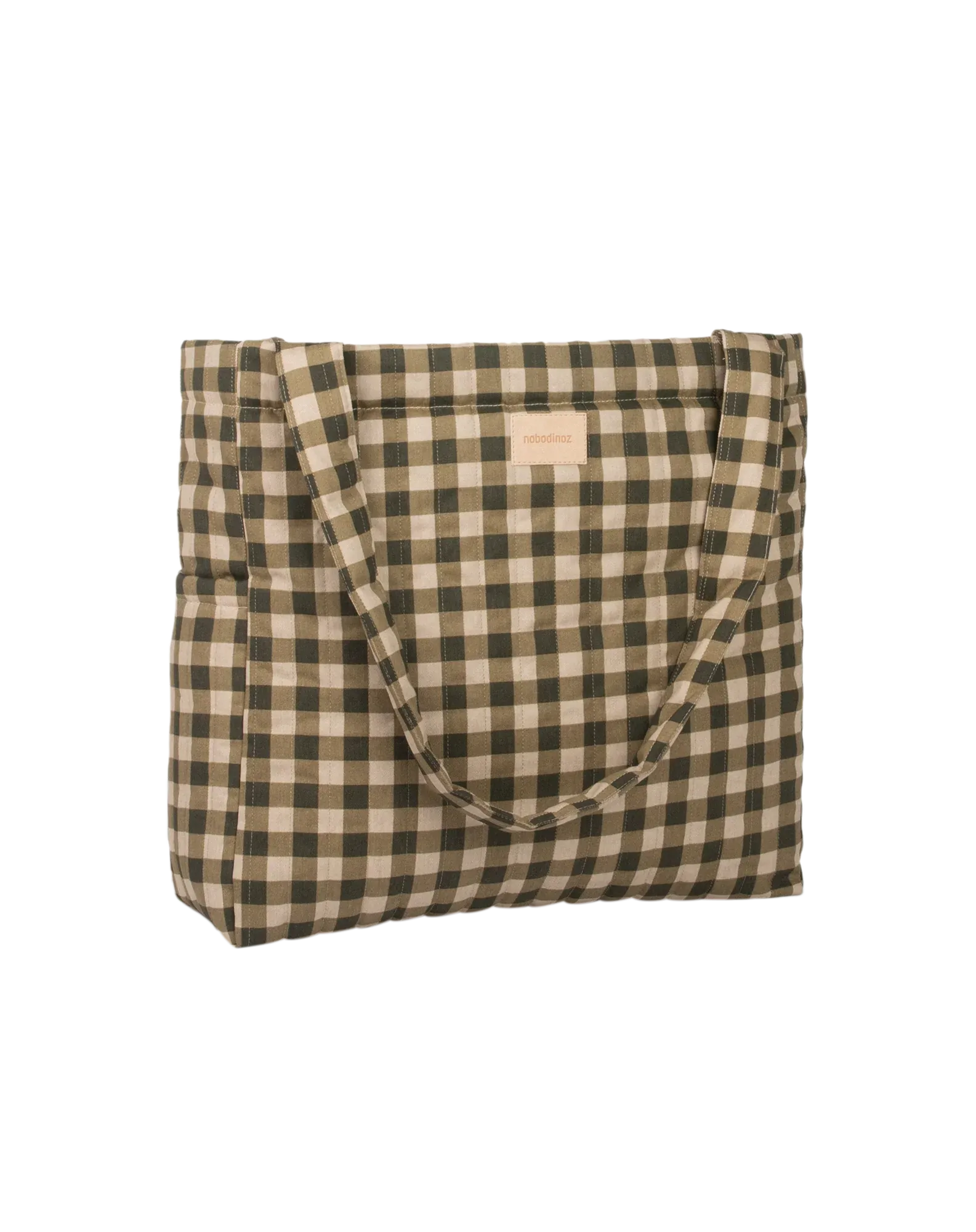 Nobodinoz Hyde Park XXL Diaper Bag Waterproof | Green Checks