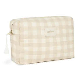 Nobodinoz Vanity Case toilet bag Diva Waterproof | Ivory Checks