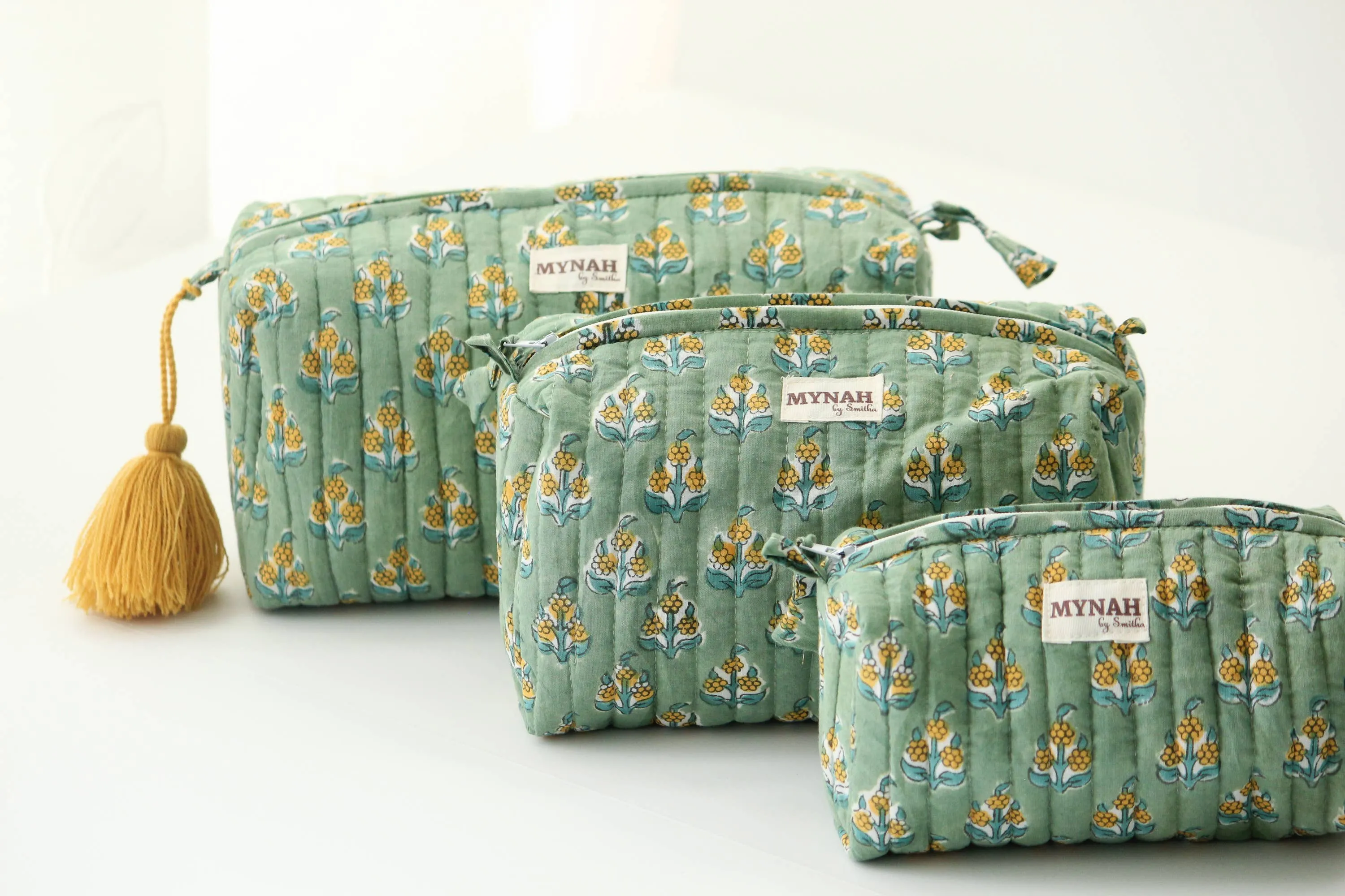 Ochre Motif Print Travel Bag