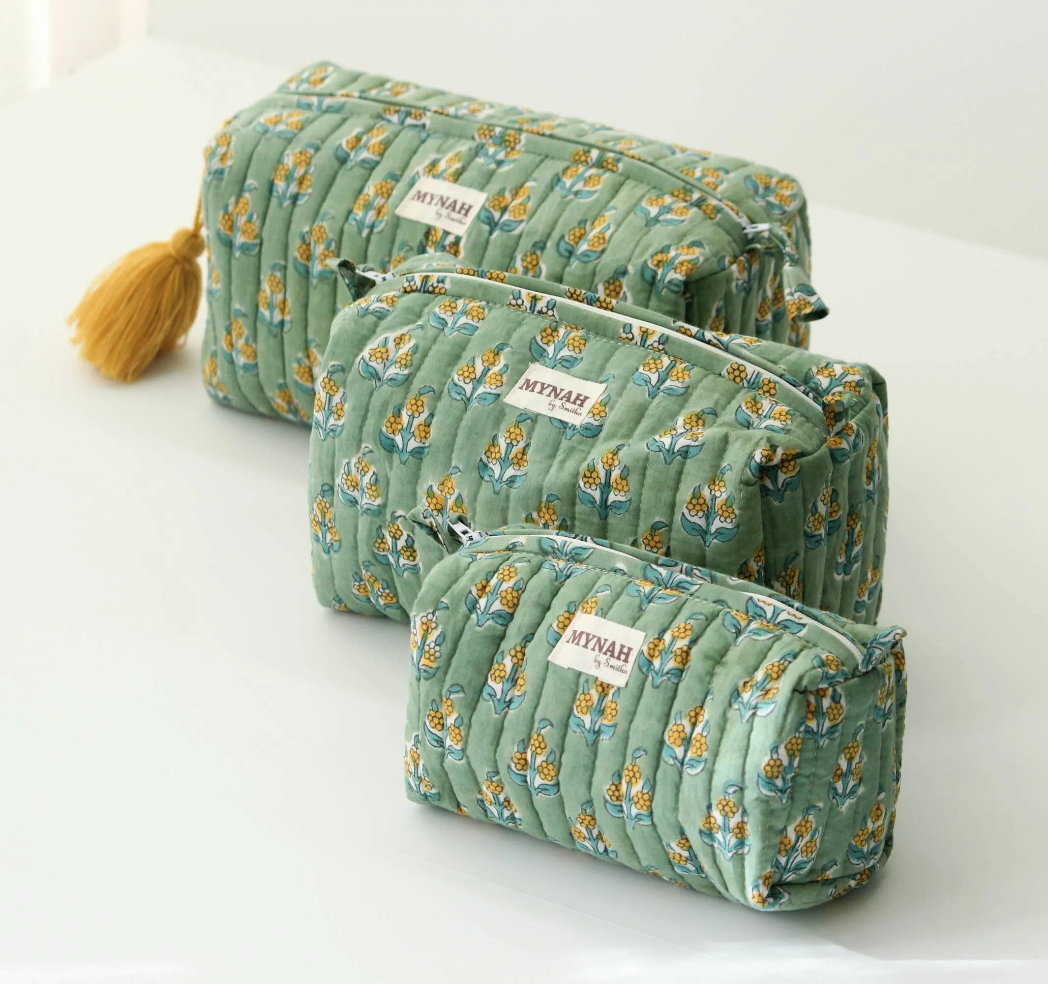 Ochre Motif Print Travel Bag