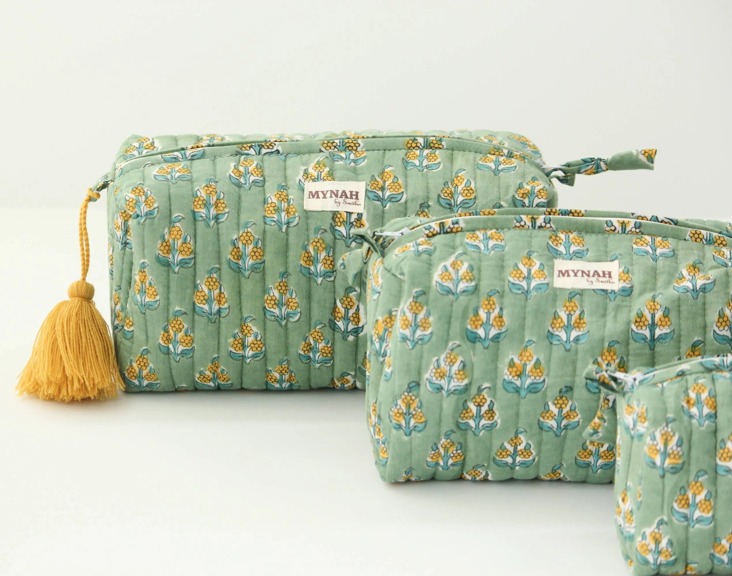 Ochre Motif Print Travel Bag