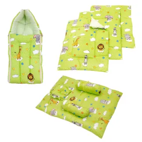 Premium Bedding Gift Set Fun In The Jungle Green