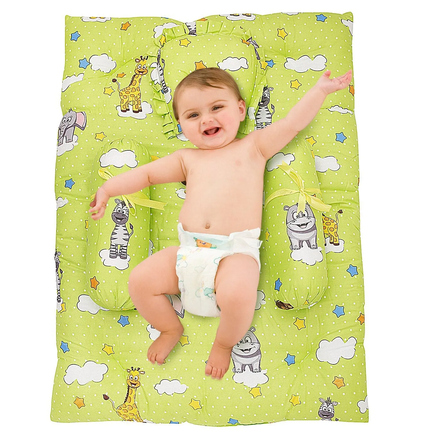 Premium Bedding Gift Set Fun In The Jungle Green