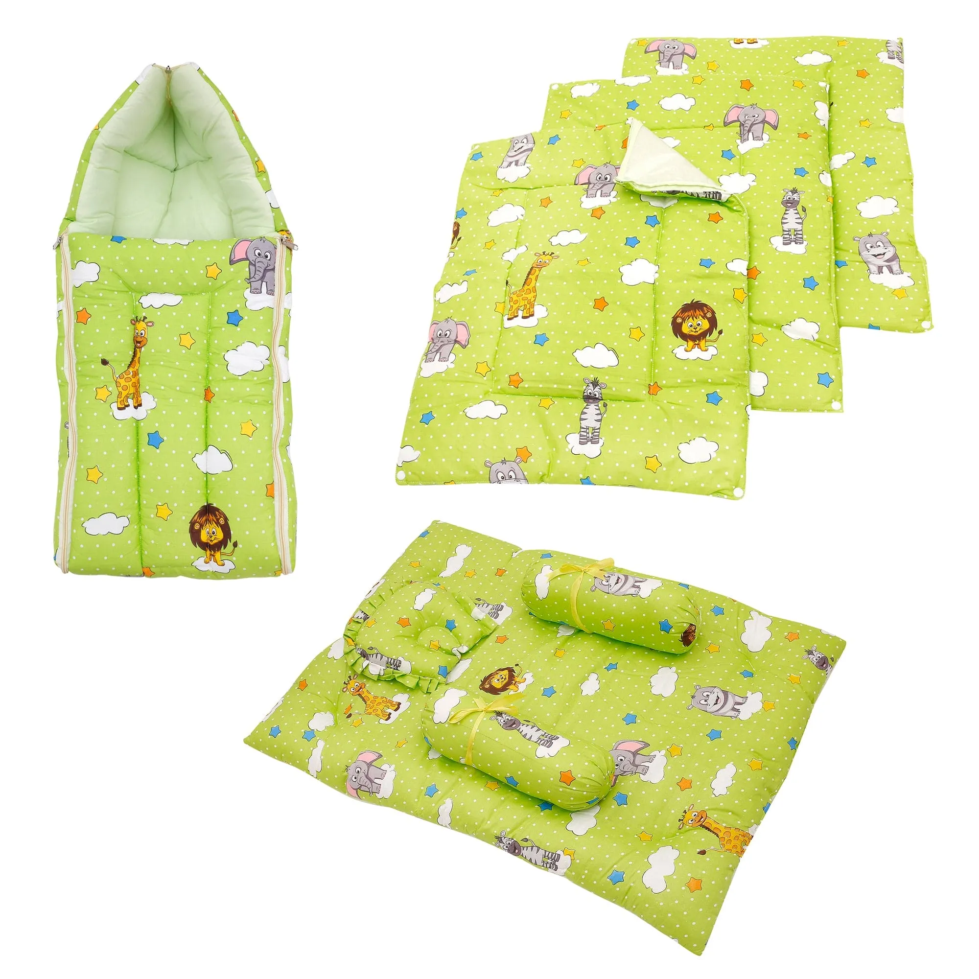 Premium Bedding Gift Set Fun In The Jungle Green