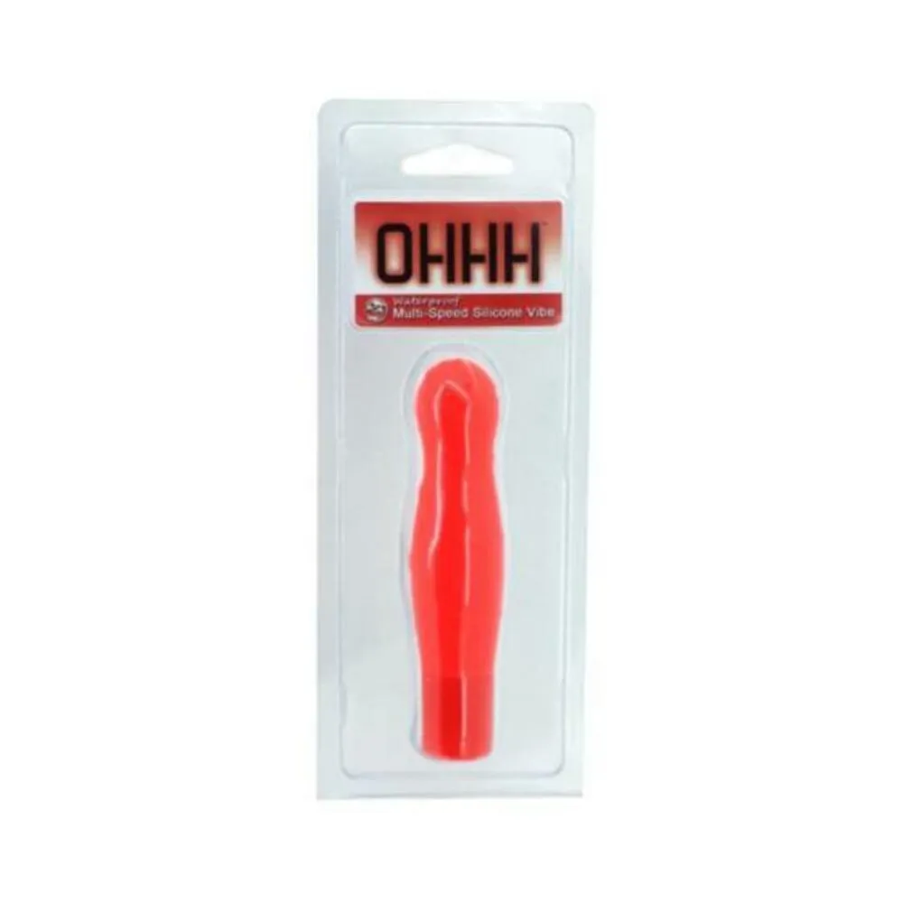 Pure Carress Multi Speed Silicone Vibe Waterproof Coral 4.25 Inch