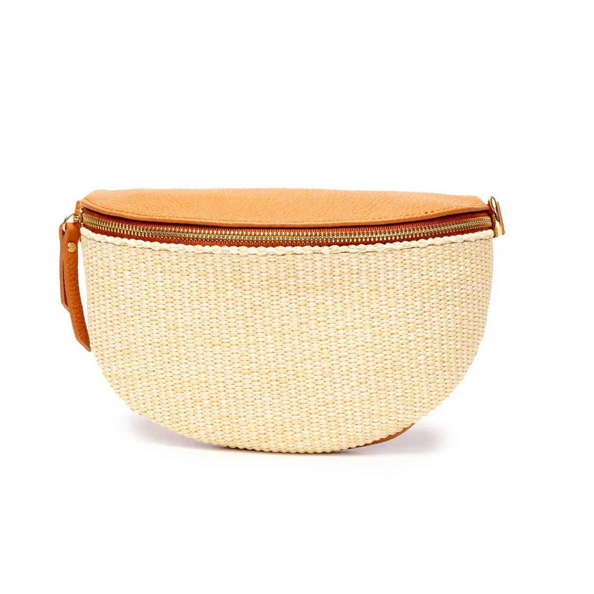 Raffia Sling Bag Camel