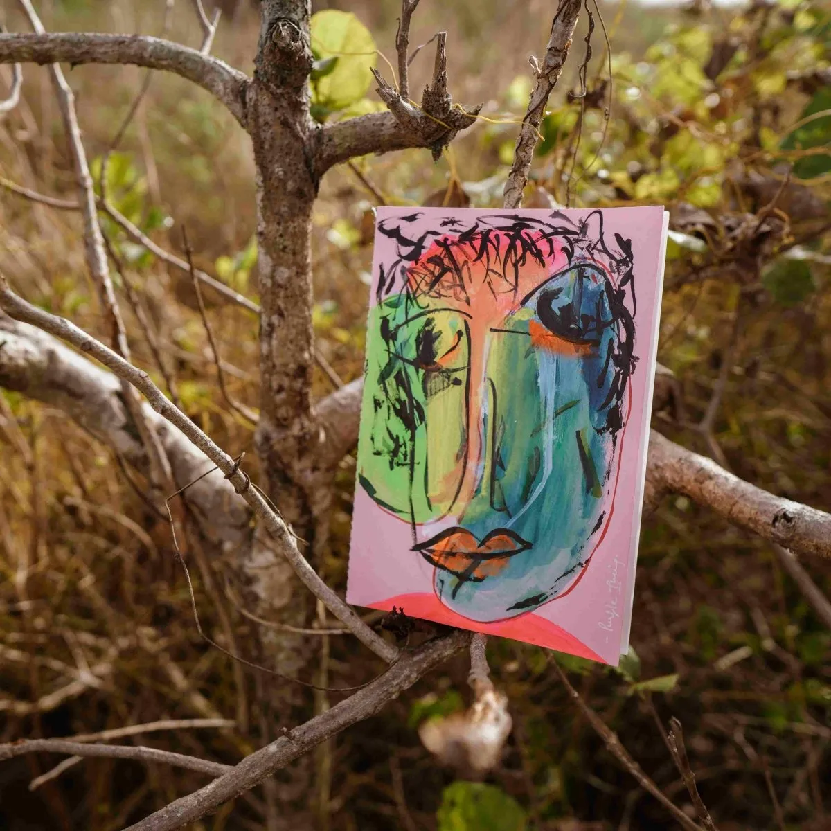 Rainbow Boy Handpainted Notebook