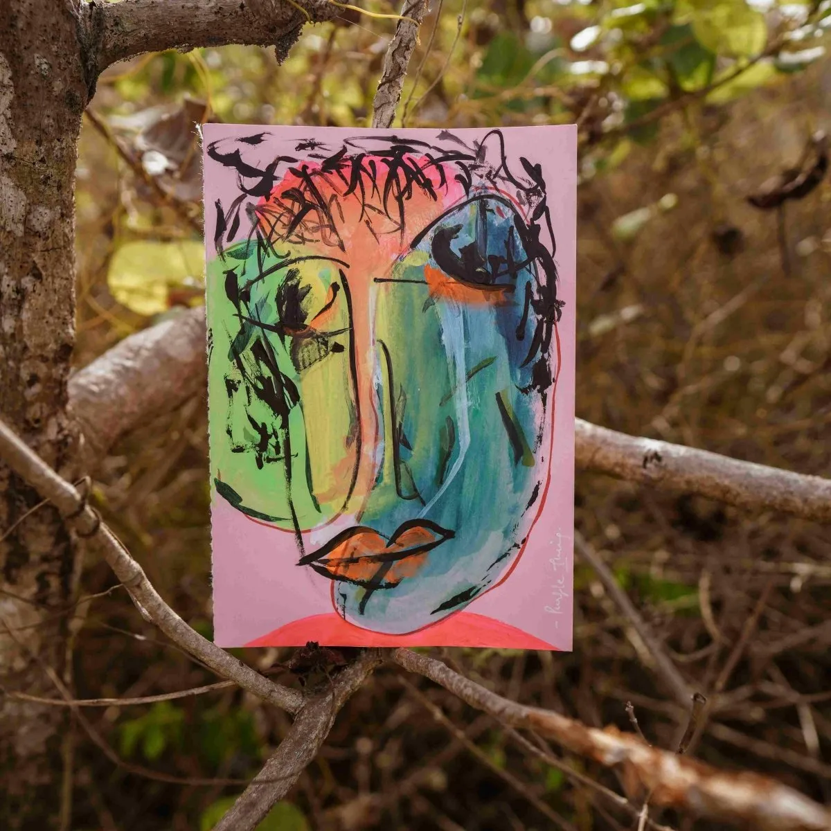 Rainbow Boy Handpainted Notebook