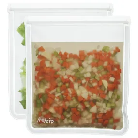 (re)zip - Lay-Flat 1 Gallon Leakproof Reusable Storage Bag (2 pack)