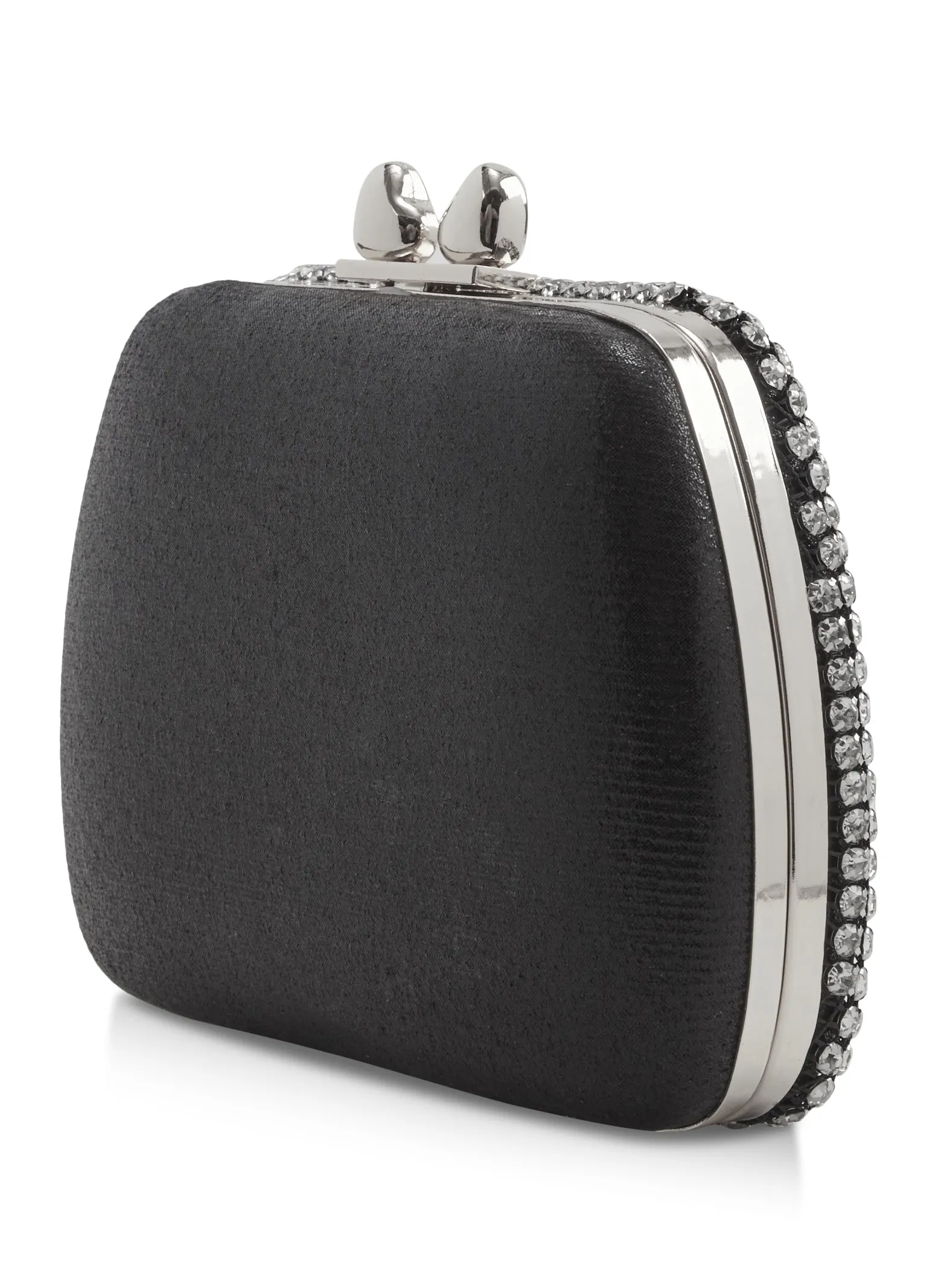 Rhinestone Studded Chain Strap Mini Crossbody Clutch