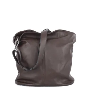 Simple Plain Leather Single Shouder Bag for Women