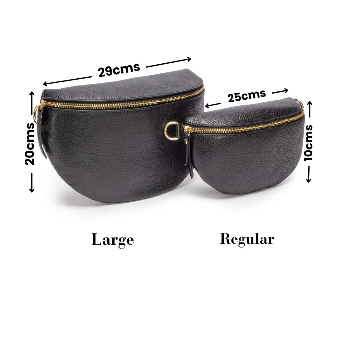 Sling Bag - Tan with Leopard Strap