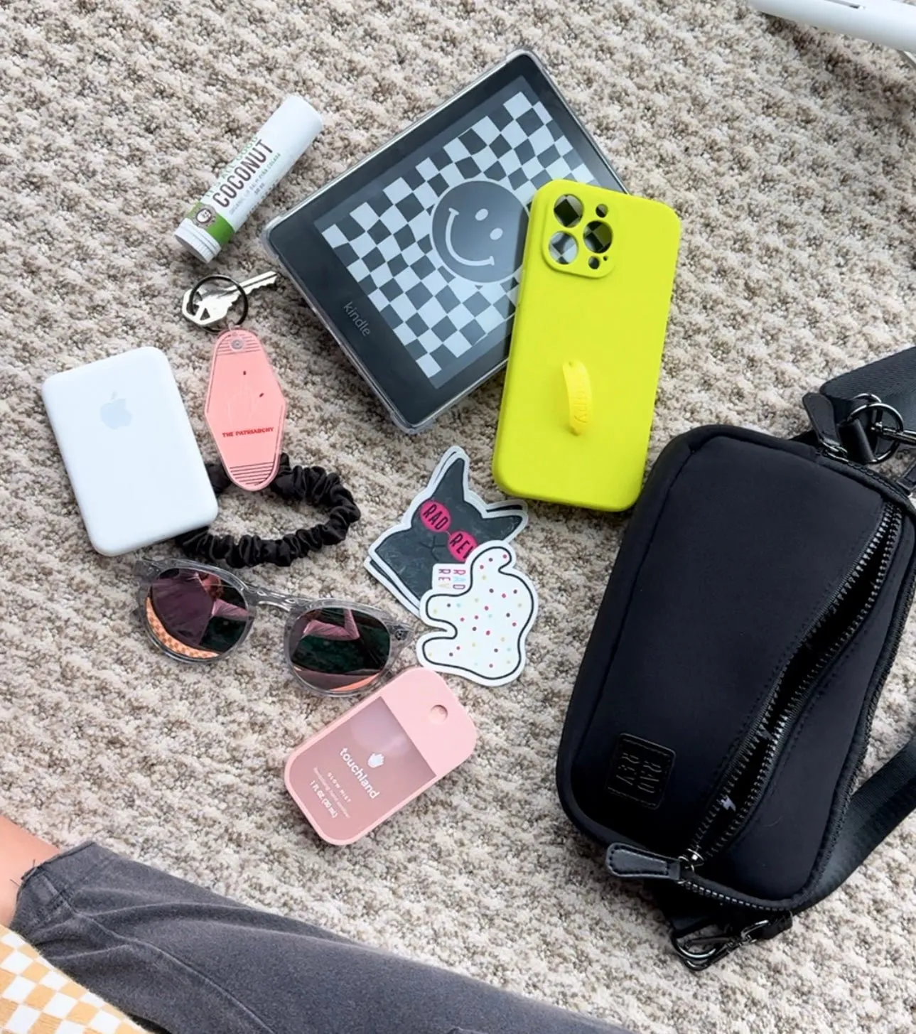Sling Wallet in Black Neoprene