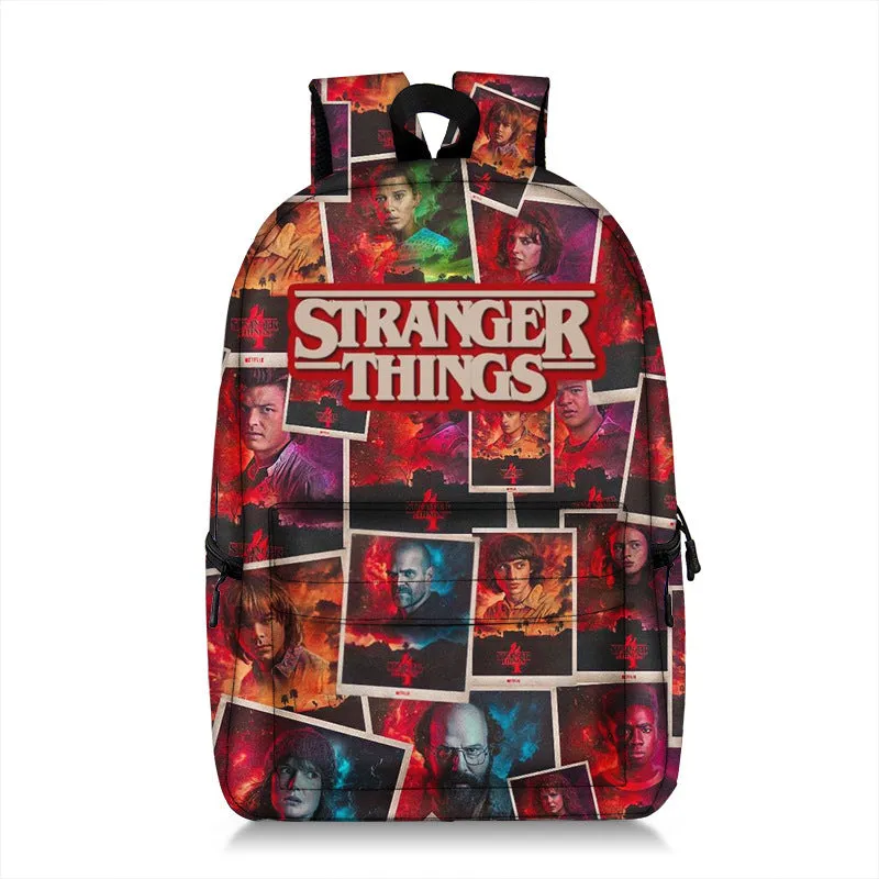 Stranger Things Backpack Backpack Burden Reduction Spine Protection Student Schoolbag Fashion Printing