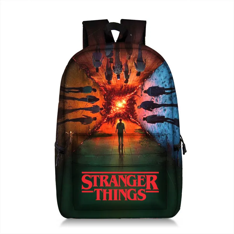 Stranger Things Backpack Backpack Burden Reduction Spine Protection Student Schoolbag Fashion Printing