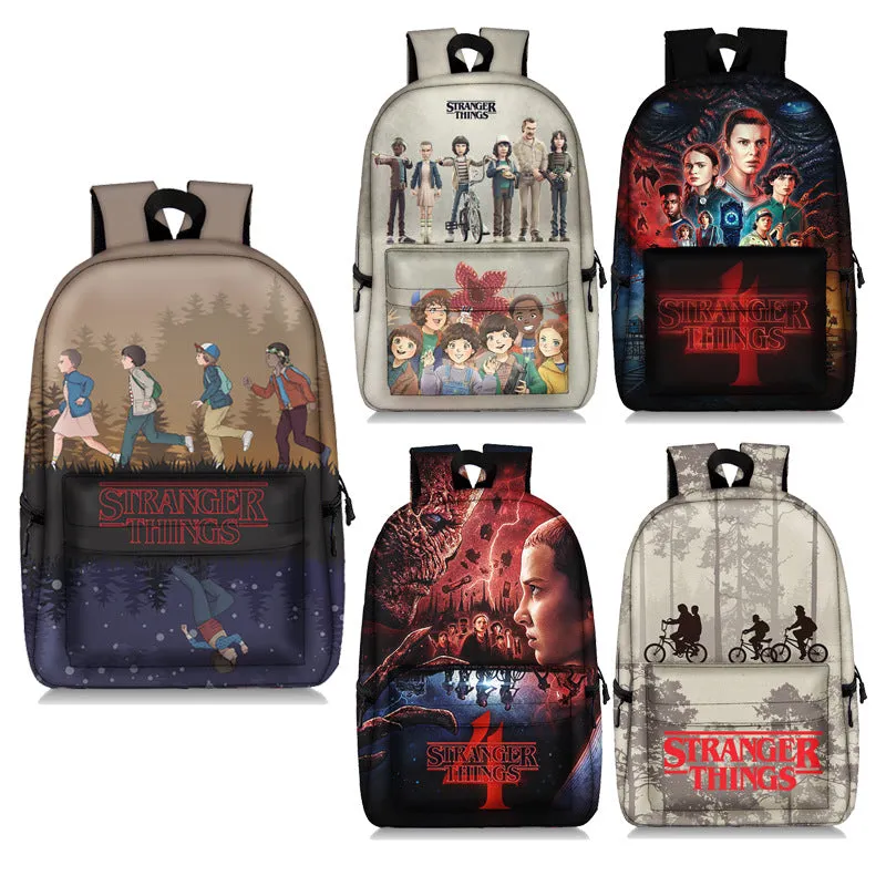 Stranger Things Backpack Backpack Burden Reduction Spine Protection Student Schoolbag Fashion Printing