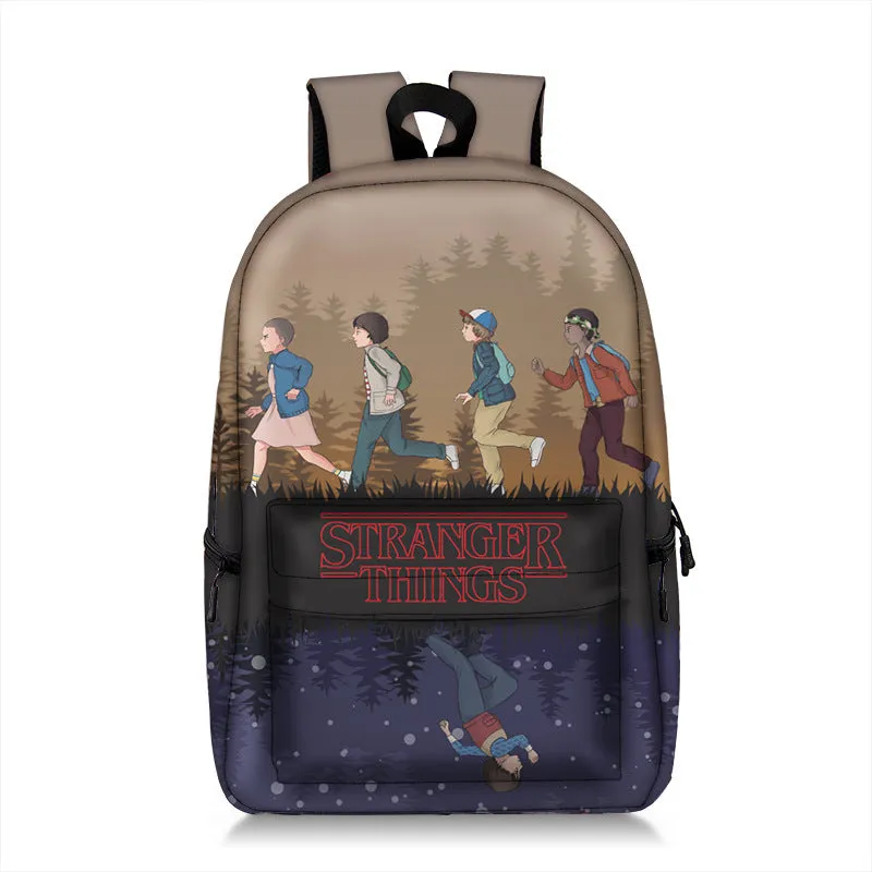 Stranger Things Backpack Backpack Burden Reduction Spine Protection Student Schoolbag Fashion Printing