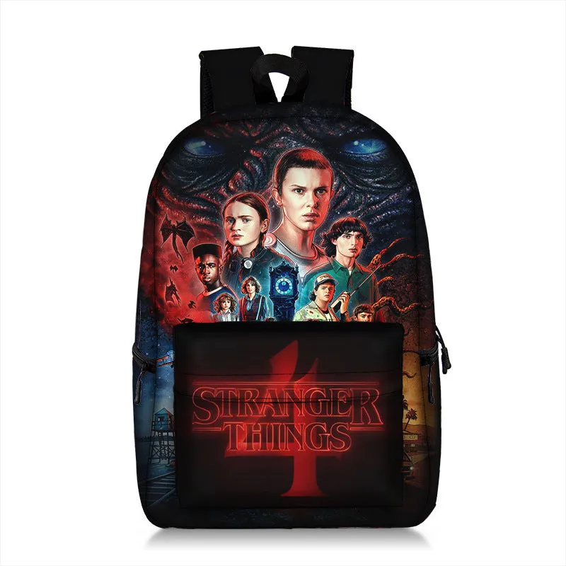 Stranger Things Backpack Backpack Burden Reduction Spine Protection Student Schoolbag Fashion Printing