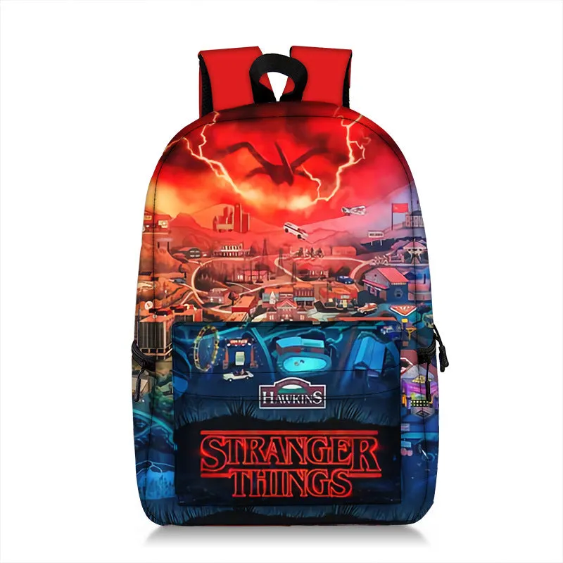 Stranger Things Backpack Backpack Burden Reduction Spine Protection Student Schoolbag Fashion Printing