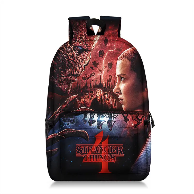 Stranger Things Backpack Backpack Burden Reduction Spine Protection Student Schoolbag Fashion Printing