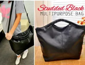 Studded Black Multipurpose Bag