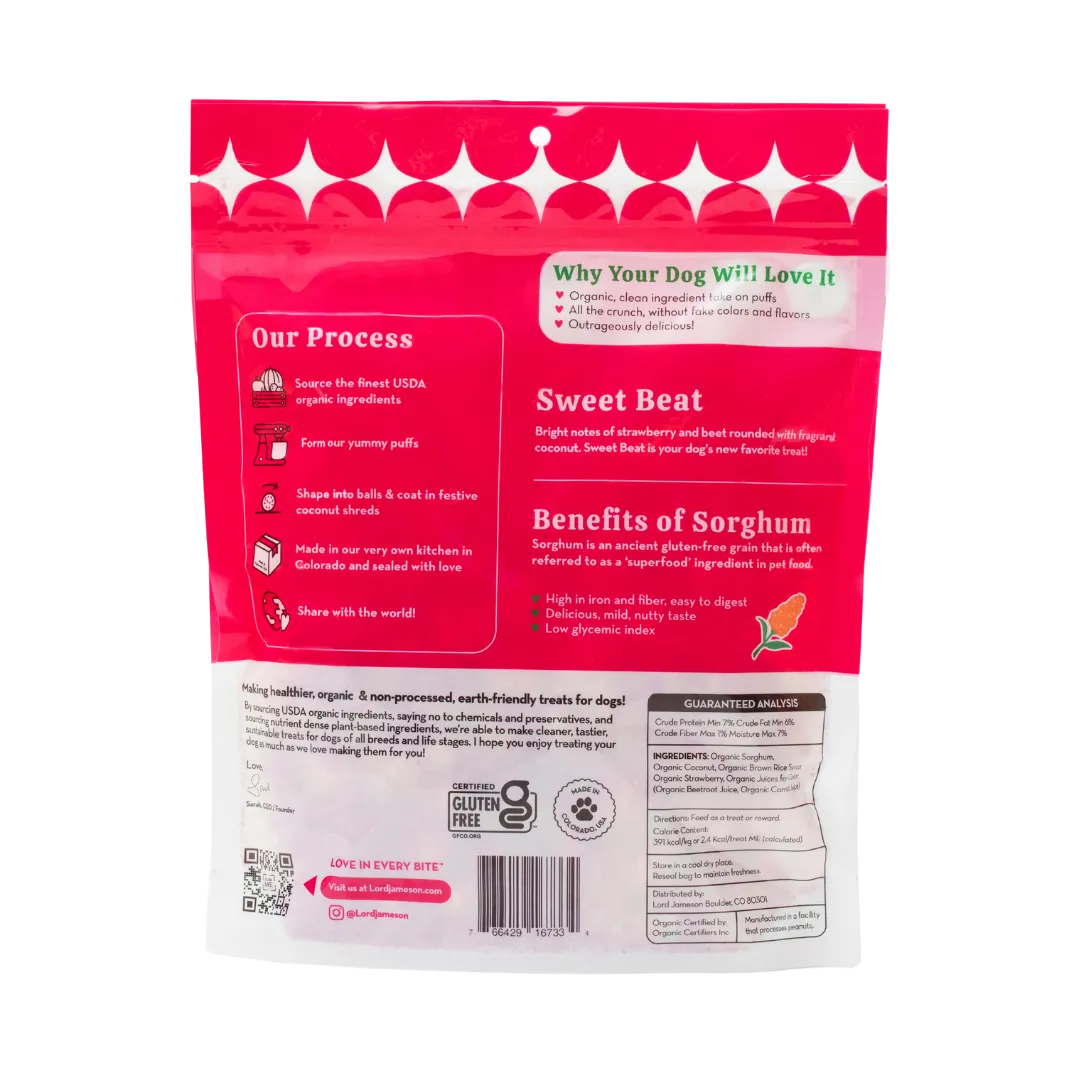 Sweet Beat Organic Dog Treats | 4 oz