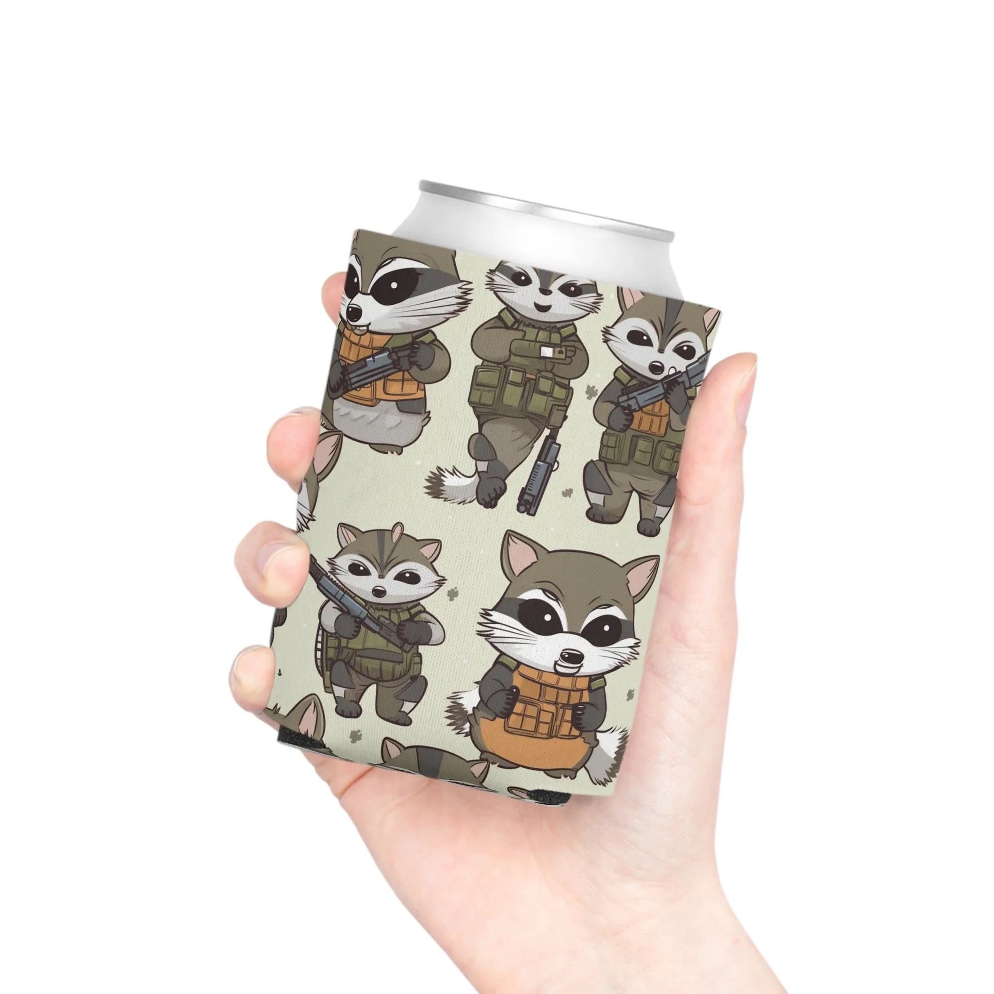 Tactical Raccoon Can Cooler