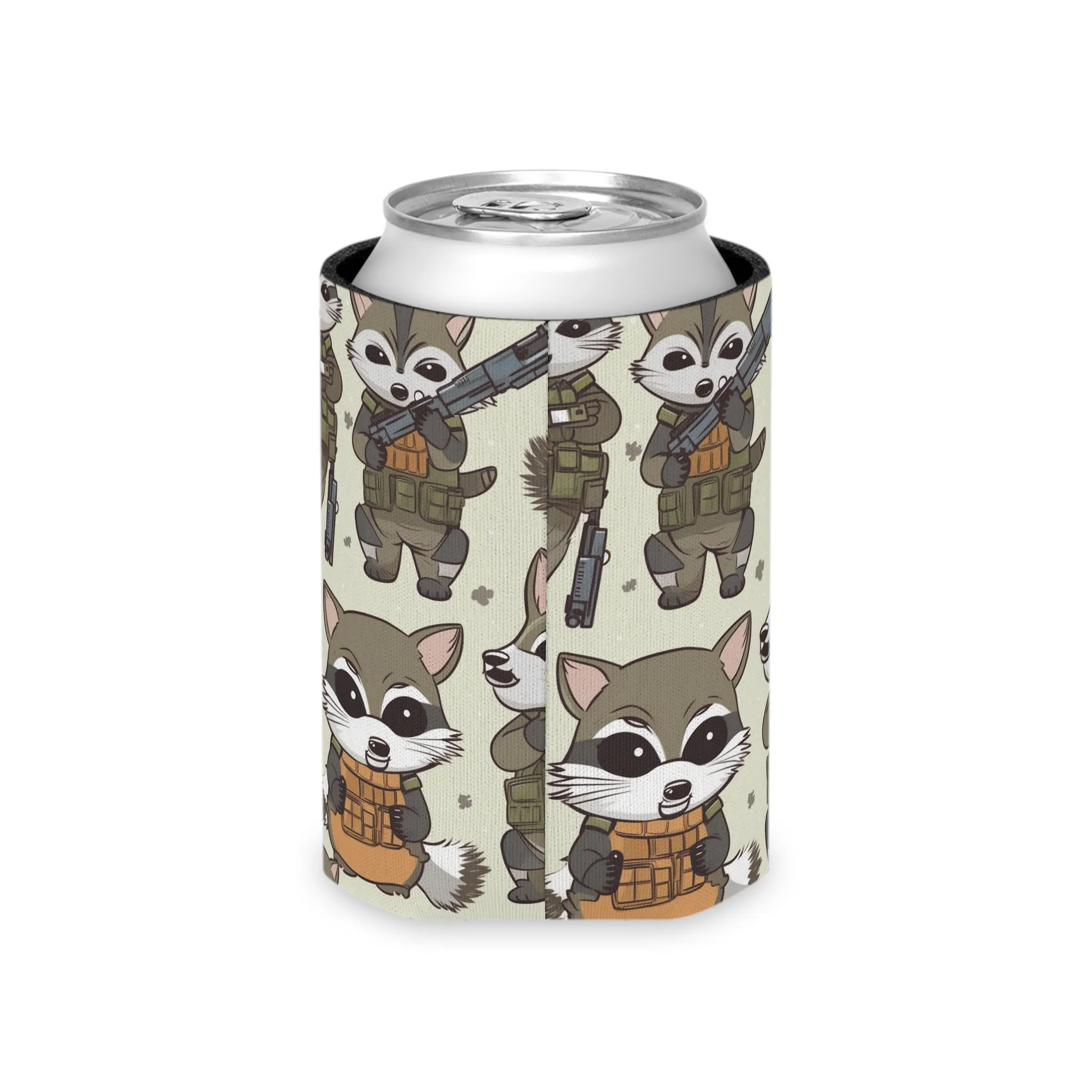 Tactical Raccoon Can Cooler