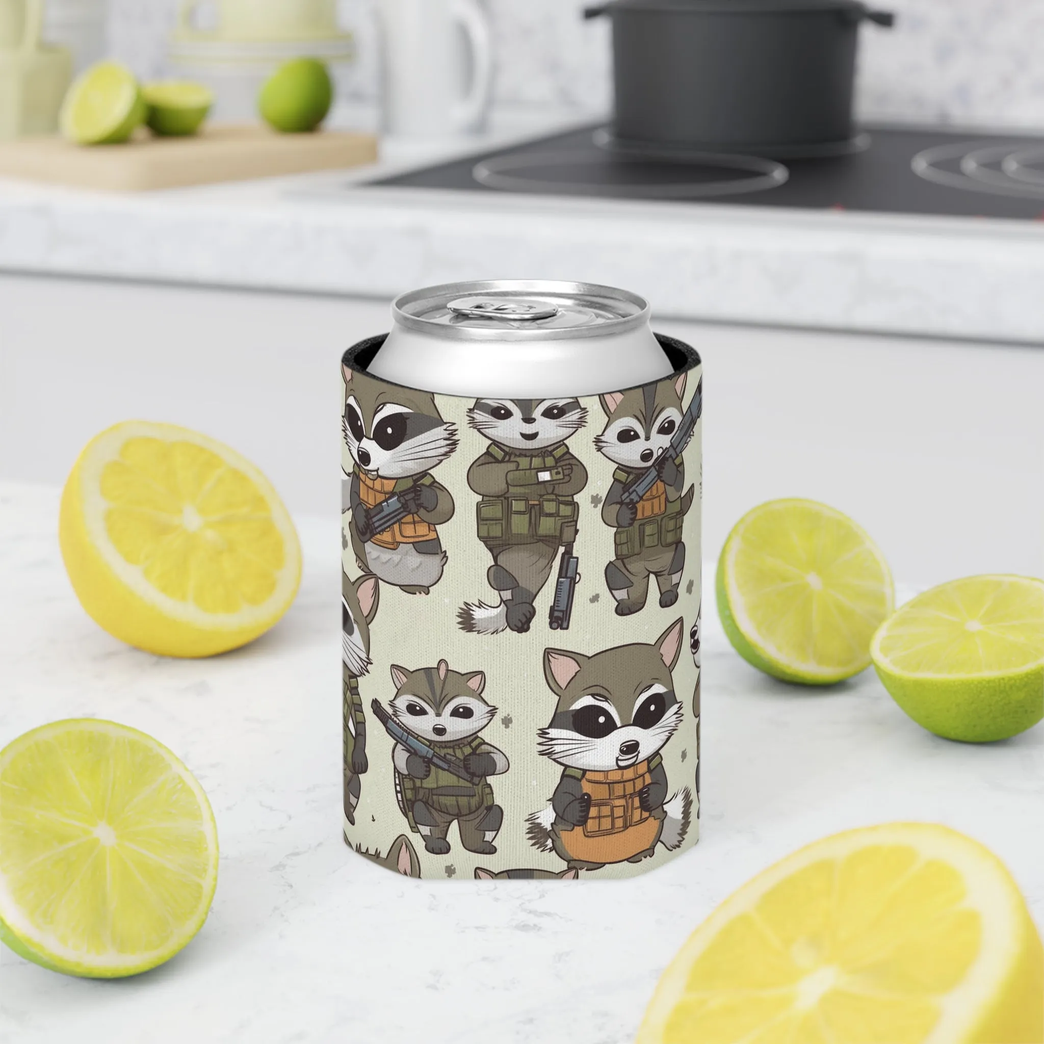 Tactical Raccoon Can Cooler