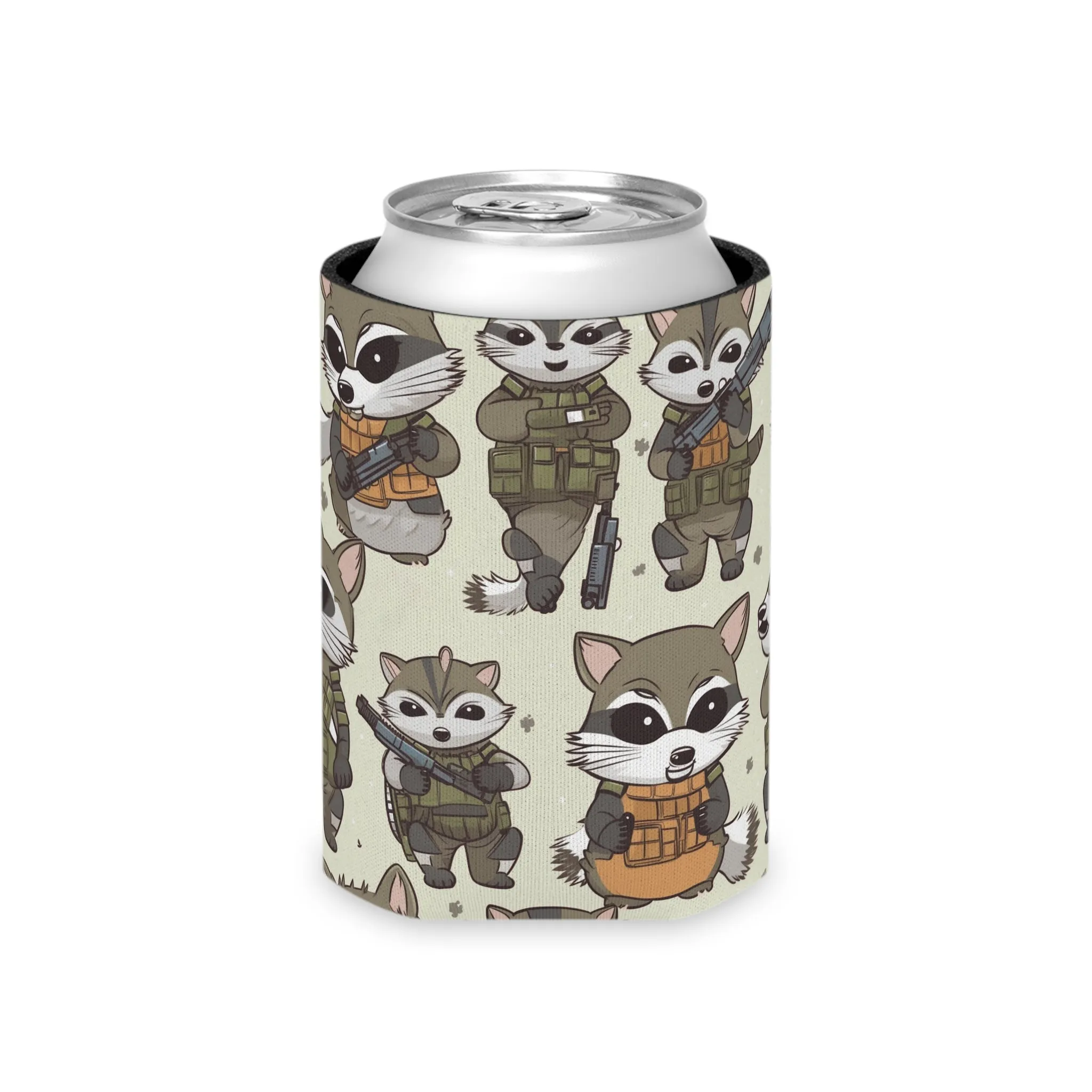 Tactical Raccoon Can Cooler