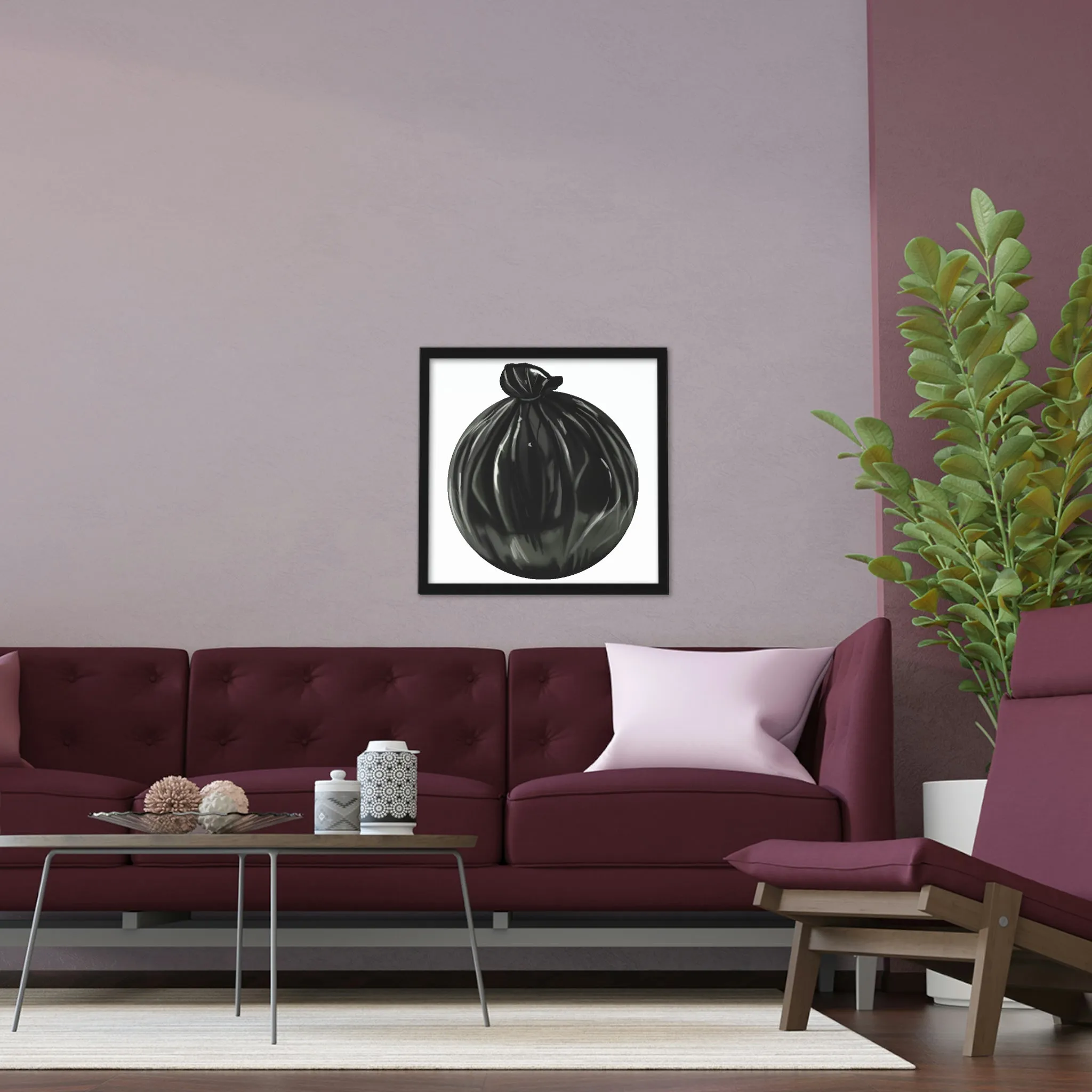 Trash Bag Framed Poster