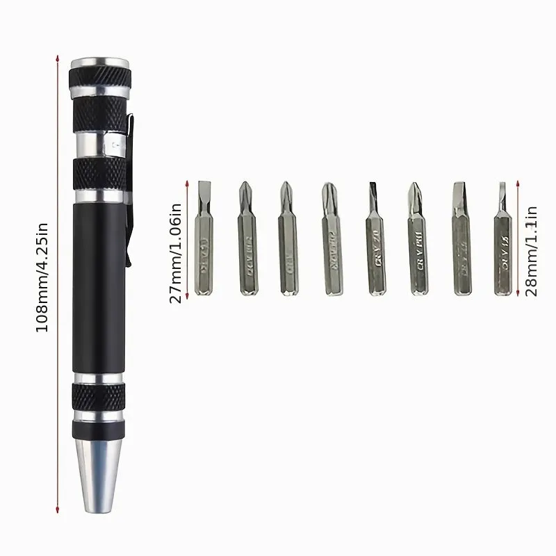 Ultimate Portable Screwdriver Set 8in1 Mini Tool with Magnet