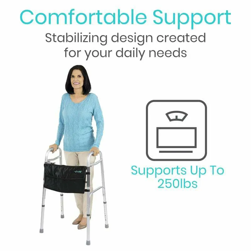 Vive Health Mobility Folding Walker - Black