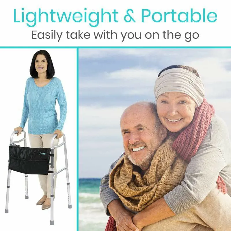 Vive Health Mobility Folding Walker - Black